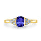 1ct Oval Tanzanite Ring with 0.21 cttw Diamond