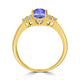 1ct Oval Tanzanite Ring with 0.21 cttw Diamond