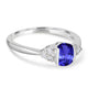 1ct Oval Tanzanite Ring with 0.21 cttw Diamond