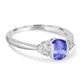 1ct Oval Tanzanite Ring with 0.21 cttw Diamond