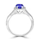 1ct Oval Tanzanite Ring with 0.45 cttw Diamond