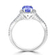 1ct Oval Tanzanite Ring with 0.45 cttw Diamond