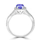 1ct Oval Tanzanite Ring with 0.45 cttw Diamond
