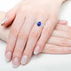1ct Oval Tanzanite Ring with 0.45 cttw Diamond