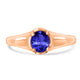 0.5ct Oval Tanzanite Ring with 0.13 cttw Diamond