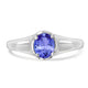 0.5ct Oval Tanzanite Ring with 0.13 cttw Diamond