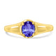 0.5ct Oval Tanzanite Ring with 0.13 cttw Diamond