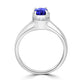 0.5ct Oval Tanzanite Ring with 0.13 cttw Diamond