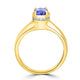 0.5ct Oval Tanzanite Ring with 0.13 cttw Diamond