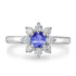 0.56ct Round Tanzanite Ring with 0.48 cttw Diamond