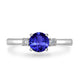 0.9ct Round Tanzanite Ring with 0.09 cttw Diamond