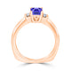1.05ct Emerald Cut Tanzanite Ring with 0.09 cttw Diamond
