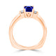 1.05ct Emerald Cut Tanzanite Ring with 0.09 cttw Diamond