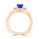 1.05ct Emerald Cut Tanzanite Ring with 0.09 cttw Diamond