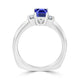 1.05ct Emerald Cut Tanzanite Ring with 0.09 cttw Diamond