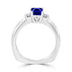 1.05ct Emerald Cut Tanzanite Ring with 0.09 cttw Diamond