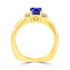 1.05ct Emerald Cut Tanzanite Ring with 0.09 cttw Diamond