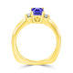 1.05ct Emerald Cut Tanzanite Ring with 0.09 cttw Diamond