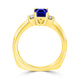 1.05ct Emerald Cut Tanzanite Ring with 0.09 cttw Diamond