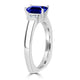 1.05ct Emerald Cut Tanzanite Ring with 0.09 cttw Diamond