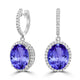 9.8ct Oval Tanzanite Earring with 0.58 cttw Diamond