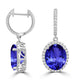 9.8ct Oval Tanzanite Earring with 0.58 cttw Diamond