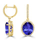 9.8ct Oval Tanzanite Earring with 0.58 cttw Diamond