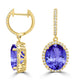 9.8ct Oval Tanzanite Earring with 0.58 cttw Diamond