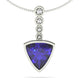 1.00ct Trillion Tanzanite Pendant With .05ctw Diamonds in 14k Gold & 18k Gold