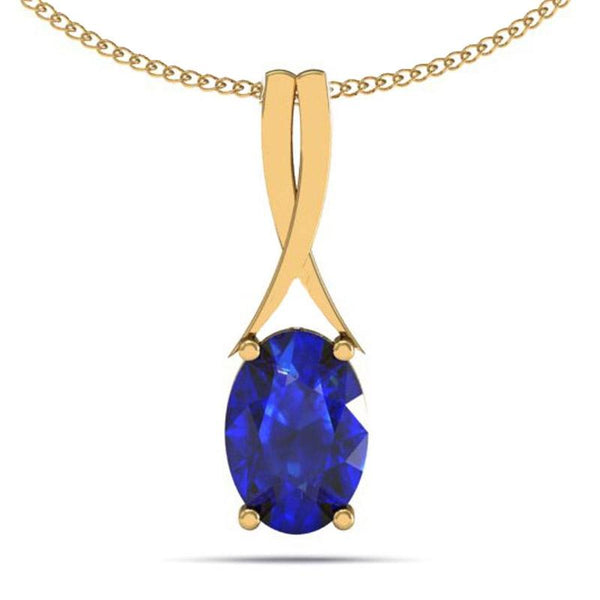 0.50ct Oval Tanzanite Pendant in 14k Gold