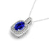 0.68ct Oval Tanzanite Pendant With 0.176ctw Diamonds in 14k White Gold