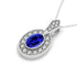 0.18ct Oval Tanzanite Pendant With 0.144ctw Diamonds in 14k White Gold