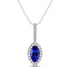 0.40ct Marquise Tanzanite Pendant With 0.192ctw Diamonds in 14k White Gold