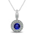 0.78ct Round Tanzanite Pendant With 0.15ctw Diamonds in 14k White Gold