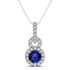 0.78ct Round Tanzanite Pendant With 0.39ctw Diamonds in 14k White Gold