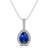 0.55ct Pear Tanzanite Pendant With 0.125ctw Diamonds in 14k white gold & 18k white gold