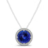 0.78ct Round Tanzanite Pendant With 0.14ctw Diamonds in 14k White Gold