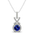0.78ct Round Tanzanite Pendant With 0.18ctw Diamonds in 14k White Gold