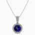 0.78ct Round Tanzanite Pendant With 0.25ctw Diamonds in 14k White Gold