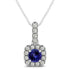 0.78ct Round Tanzanite Pendant With 0.16ctw Diamonds in 14k White Gold
