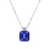 2.4ct Emerald Cut Tanzanite Pendant with 0.05 cttw Diamond