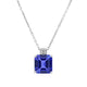 2.4ct Emerald Cut Tanzanite Pendant with 0.05 cttw Diamond