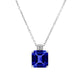 2.4ct Emerald Cut Tanzanite Pendant with 0.05 cttw Diamond