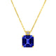 2.4ct Emerald Cut Tanzanite Pendant with 0.05 cttw Diamond