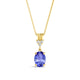 2.85ct Oval Tanzanite Pendant with 0.05 cttw Diamond