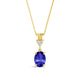 2.85ct Oval Tanzanite Pendant with 0.05 cttw Diamond