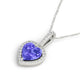 1ct Heart Tanzanite Pendant with 0.125 cttw Diamond