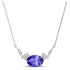 0.76ct Oval Tanzanite Pendant with 0.1 cttw Diamond