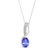 0.48ct Oval Tanzanite Pendant with 0.05 cttw Diamond