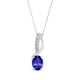 0.48ct Oval Tanzanite Pendant with 0.05 cttw Diamond